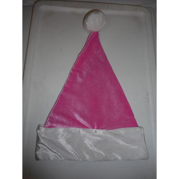 Christmas Santa Hat Pink with White Brim 18″ Tall Merry Brite - Picture 2 of 2
